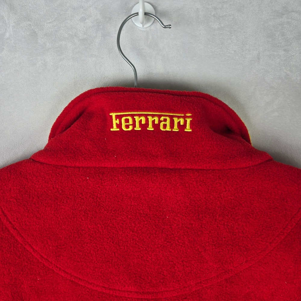 Ferrari Official Licensed Vintage Red 1/4 Zip Fleece Pullover Rare 2XL NWT 90's - Picture 6 of 10